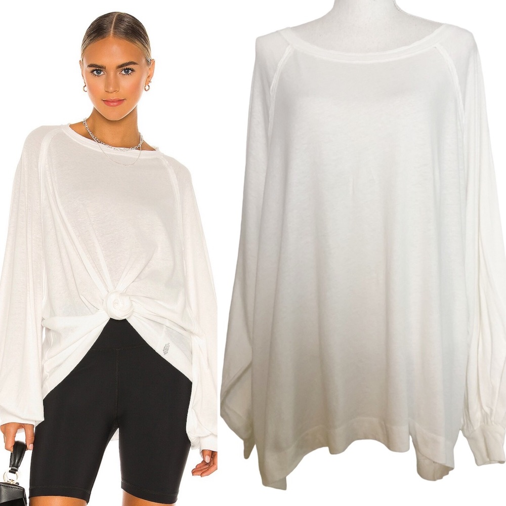 NWT FREE PEOPLE She’s Everything LS Solid in White Size Medium